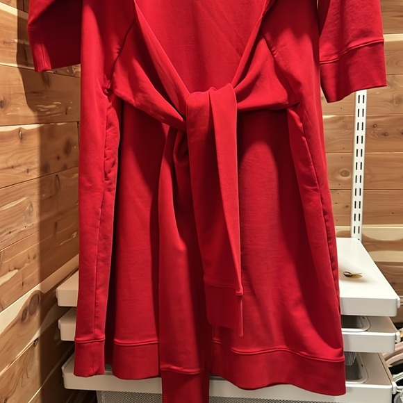 Universal standard sweatshirt style dress with tie in the front. Super fun. - Picture 2 of 4